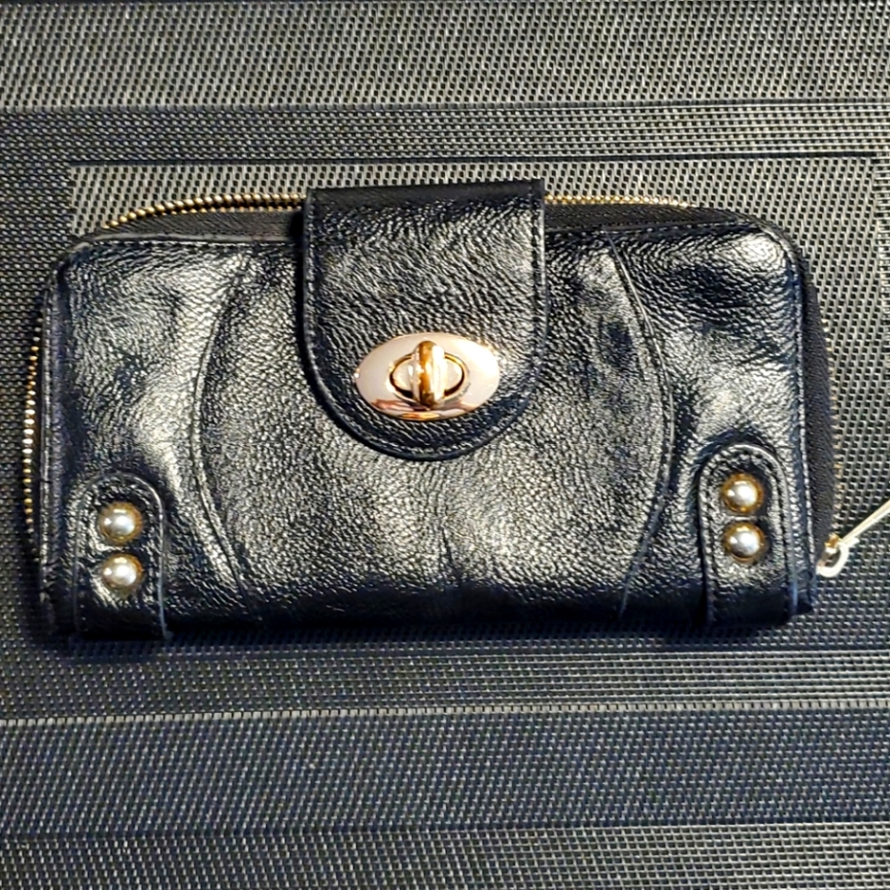 Gold Stud Accent Wallet